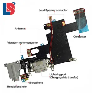 Mobile Spare Parts Replacement Charging Port Flex Cable For IPhone 6 6G