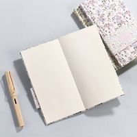 Carnet de tampons floraux personnalisable avec couverture en tissu – Journal de voyage pour collection de tampons