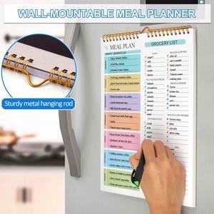 2025 Wholesale Custom Printing Hardcover <b>Spiral</b> <b>Notebook</b> Journal Weekly Healthy Meal Planner Gift - Product Image 2