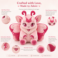 Lindo Peluche de Mariposa con Forma de Corazón, Muñeco de Peluche Suave, Juguete de Animación, Figura de Peluche Personalizada OEM con Logotipo de Marca