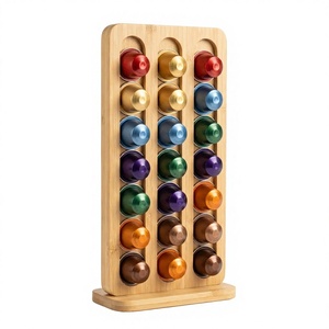 Carrusel Giratorio de Bambú para Cápsulas de Café, con Capacidad para 42 Cápsulas, Soporte Vertical para Almacenamiento de Cápsulas <span class=keywords><strong>Nespresso</strong></span> - Product Image 1