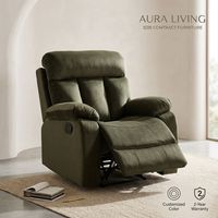Fauteuil inclinable manuel HOMERS, fauteuil inclinable, canapé simple avec massage, chaleur et soutien lombaire pour les salons