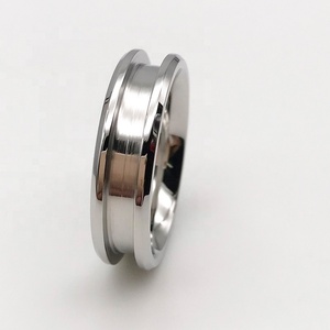8Mm 6Mm 4Mm Vát Cạnh Đánh Bóng Titan Vòng Trống Với Kênh Cho Inlay - Product Image 2