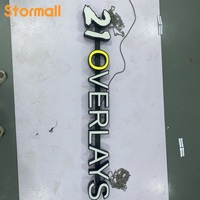 Enseigne lumineuse LED extérieure pour dropshipping, lettres 3D en acier inoxydable, couleur personnalisée pour logo de restaurant ou devanture de magasin
