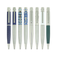 Stylo Roller en Métal Acier Inoxydable, Stylo Bille Métallique Professionnel, Encre Premium, Pointe 1,0 mm - Idéal pour Souvenir, Cadeau de Remise de Diplôme, Mariage