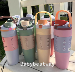 Ly giữ nhiệt W70 30oz có in logo thiết kế tùy chỉnh, làm bằng thép không gỉ, bình giữ nhiệt chân không, ly du lịch có ống hút và tay cầm - Product Image 4