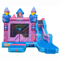 Château gonflable princesse à bas prix, combo de château gonflable, château gonflable avec toboggan pour location de fête