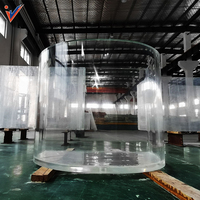 2023 Leyu Factory Custom ized Größe Acryl zylinder Aquarium für Hotel