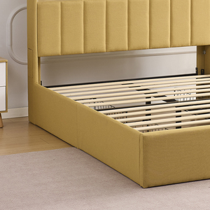 Cabecera de Cama Moderna Tapizada con Librero, Tamaño Queen/King, Tela Ecológica, Cama Suave con Cajones de Almacenamiento - Product Image 6