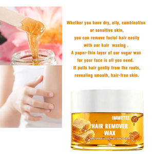 IMMETEE OEM/ODM Cire dépilatoire au <span class=keywords><strong>sucre</strong></span> et au <span class=keywords><strong>miel</strong></span> pour le corps et les jambes, perles douces et biologiques 150g pour l'épilation - Product Image 4