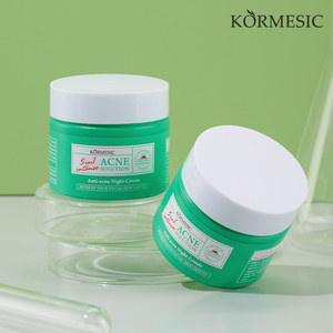 Crème <span class=keywords><strong>de</strong></span> <span class=keywords><strong>Nuit</strong></span> Réparatrice Visage Douce <span class=keywords><strong>Anti</strong></span>-Acné Intense 5-en-1 Certifiée Bpom KORMESIC 50g, Marque Privée Personnalisée - Product Image 4