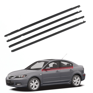 Juego de 4 Molduras para Ventana Exterior Compatibles con <span class=keywords><strong>Mazda</strong></span> 3 Serie BK Sedán 4 Puertas 2004 2005 2006 2007 2008 <span class=keywords><strong>2009</strong></span> OE# BS1A-50-640/650/660/670 - Product Image 1