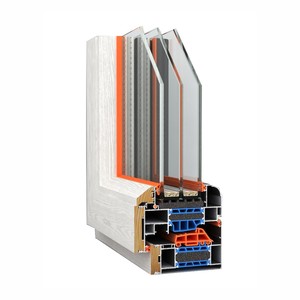 Fenêtre en bois composite recouvert d'aluminium, fabrication directe d'usine OEM, prix de gros compétitif <span class=keywords><strong>pour</strong></span> les projets de bâtiments commerciaux - Product Image 3