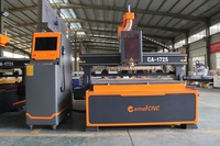 Routeur CNC pour bois CA1325 ATC haute précision 4*8ft, broche simple, 3 axes, pour fabrication de portes d'armoires, avec PLC Syntec, NC Studio, Pump, Mach3, roulement