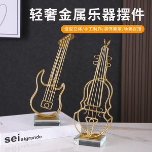 Adorno de Violín de Hierro Dorado con Diseño de Dirección, Decoración Moderna y Minimalista para el Hogar, Exhibición para Sala de Estudio - Product Image 4
