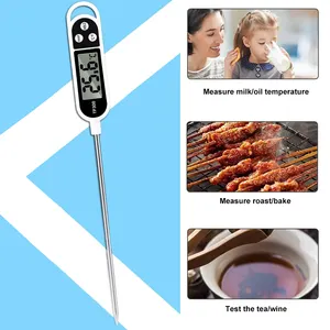Nhiệt kế thực phẩm kỹ thuật số với màn hình <span class=keywords><strong>LCD</strong></span>, đầu dò thịt không thấm nước, để nấu trà sữa BBQ TP300 - Product Image 6