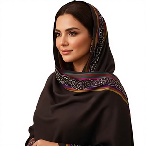 Chales de Viscosa para Mujer al por Mayor, con Borde a Rayas, Flecos y Borlas, Ligeros, Transpirables, Personalizables OEM ODM - Product Image 1