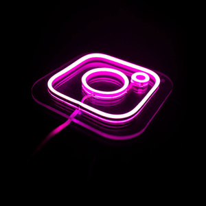 Nombre de usuario personalizado Instagram Like Led Mini Letrero de neón Iconos de redes sociales Youtube Led Letrero de publicidad de neón para negocios de tienda - Product Image 2