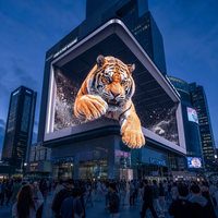 Panneau d'affichage vidéo 3D P5 à taux de rafraîchissement élevé pour lieux emblématiques urbains, couleurs vives, 960x960mm, panneau LED extérieur fiable