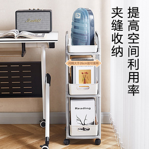 Portable Storage Cart 3 Tier Plastic Drawer Book Organizer <b>With</b> <b>Wheels</b> For Office <b>Desk</b> Student Use - Product Image 3