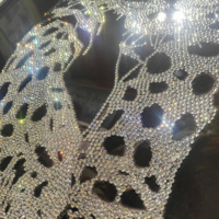 Moderne Personnalisé Animal Léopard Cristal Porcelaine Coller Perceuse Art Peinture Verre Peinture pour Salon Décor Diamant