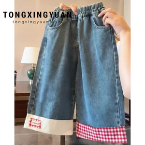 Tongxingyuan Girls Two Piece Cartoon T Shirt And Jeans Set Long Sleeve Cotton Spring Autumn Outfit - Product Image 4