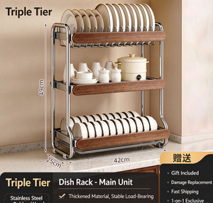 Escurridor de Platos de Acero Inoxidable Estilo Mid-Century, Organizador Multifuncional para Cubiertos y Platos, para la Cocina del Hogar - Product Image 4