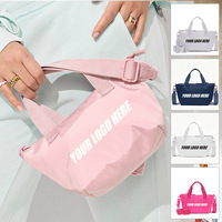 Sac fourre-tout mini bandoulière Qetesh personnalisé avec logo, en nylon et polyester, imperméable, anti-salissure, avec poignée et fermeture éclair, pratique à transporter