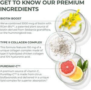 OEM Biotin Viên nang tăng trưởng tóc vitamin cho nam giới và phụ nữ tóc bổ sung 60 viên nang không GMO Sản phẩm làm dày tóc tự nhiên - Product Image 4