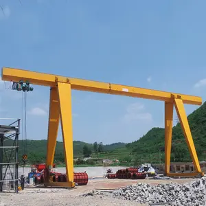 Cina disesuaikan luar ruangan 5 Ton listrik balok tunggal Girder Gantry Crane