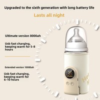 Pemanas Botol Bayi Portabel Nirkabel Isi Ulang 8000mAh, Tahan Beban 18KG, Penghangat & Penjaga Suhu Susu untuk Perjalanan
