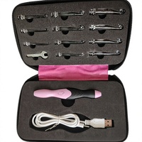 Kit de 11 crochets à LED rechargeables par USB avec poignée réglable et étui zippé