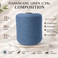 Cardigans et vestes légères en tricot de fil teint, écologiques et naturels, 12 % lin, 36 % lyocell, 52 % acrylique, Tianshuang Linen 19s, doux et personnalisables