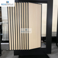 Présentoir pliable portable en bois pour échantillons de parquet, palette de couleurs, support de présentation à feuilles tournantes pour salle d'exposition