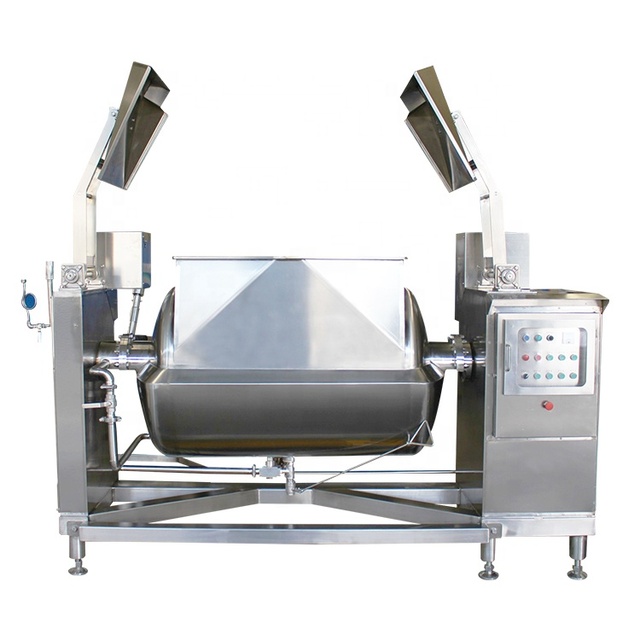 Electric Heating Horizontal Vacuum Cooking Mixer Jacketed Kettle With Agitator for Paste Jams Concentrate