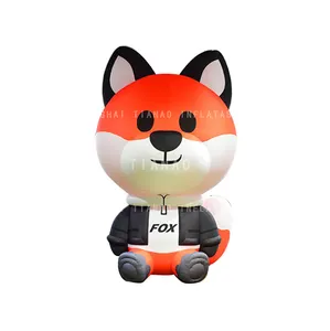 充气动物卡通充气卡通狐狸充气吉祥物红狐狸用于装饰或广告或活动