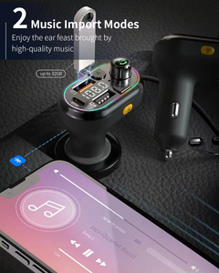 Xe FM <span class=keywords><strong>Transmitter</strong></span> Adapter bt5.0 MP3 Máy nghe nhạc đài phát thanh, 20W Loại C PD 3.0 nhanh chóng <span class=keywords><strong>USB</strong></span> xe adaptador cargador - Product Image 2