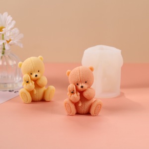 Besafe Handmade Little Bear with <strong>Doll</strong> Shape Candle Wax Soap Silicone <strong>Molds</strong> for Making Candle Resin Craft - Product Image 1