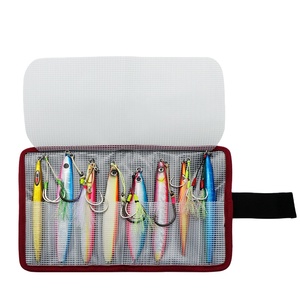 Bolsa de Pesca JK de PVC, Serie de Bolsas de Aparejos de Pesca con Ranuras de Malla Resistente para Lago, Río y Arroyo - Product Image 1