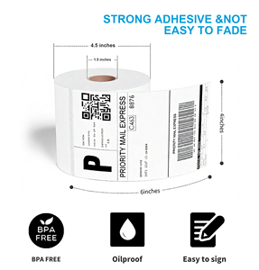 <span class=keywords><strong>Etiquetas</strong></span> de Envío Térmicas Directas 4x6, Logotipo Personalizado, Duraderas para Empaquetado Minorista con Código de Barras, Adhesivo de Fusión en Caliente, Venta al Por Mayor - Product Image 3