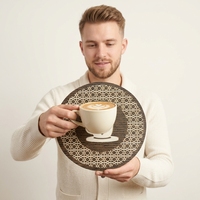 Set de table TUOTU en similicuir pour cuisine/salle à manger, résistant à la chaleur, antidérapant, lavable, design élégant en PU, écologique, 380 mm