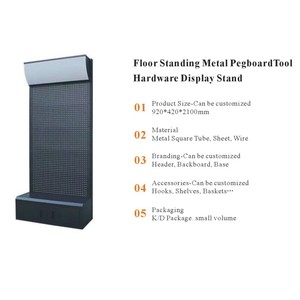 Expositor de Metal Resistente con Panel Perforado, Estante de Exhibición de Acero para Exhibiciones Promocionales en Ferreterías y Supermercados - Product Image 5