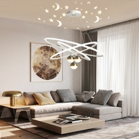 Lustre nordique moderne à LED pour le salon, la chambre à coucher et la décoration de la maison, mode de télécommande