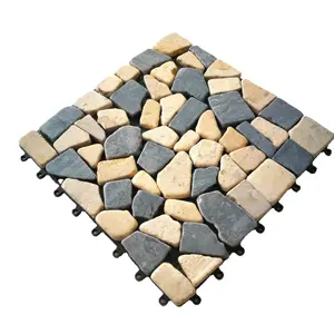 Plancher de plancher en pierre, parterre de couleur grise, pour chemin et patio