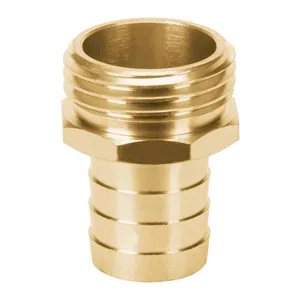 Connettore per Tubo Maschio da 3/4" in Ottone Massiccio, BOX 6, TRUPER - Product Image 1