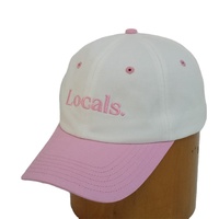 Casquette de baseball non structurée à 6 panneaux bicolore, 100 % coton, visière incurvée douce, casquette avec logo brodé personnalisé pour adultes