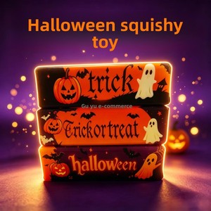 Nuevos Squishies de Calabaza Fantasma de Halloween - PU de Rebote Lento, Extra Pegajosos, Famosos en Internet, Más Vendidos, Unisex, Para Todas las Edades, Alivio del Estrés - Product Image 3