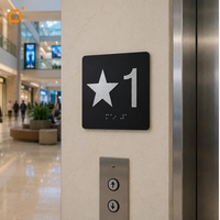 Panneau signalétique en relief conforme ADA, panneau lumineux LED pour hôtel, plaque tactile en braille pour la décoration des halls d'hôtel et des espaces publics