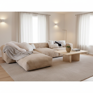 Sofá Seccional Modular Grande, Tapizado en Terciopelo, Sofá <span class=keywords><strong>Esquinero</strong></span> Grande para Villa y Espacios de Vida de Lujo - Product Image 3