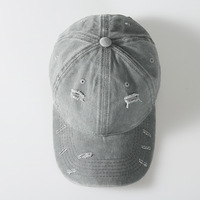Gorra de Béisbol Vintage Ajustable de Moda, 6 Paneles, Lona Unisex, Algodón Puro, Estilo Desgastado, Hebilla Metálica, Para las Cuatro Estaciones